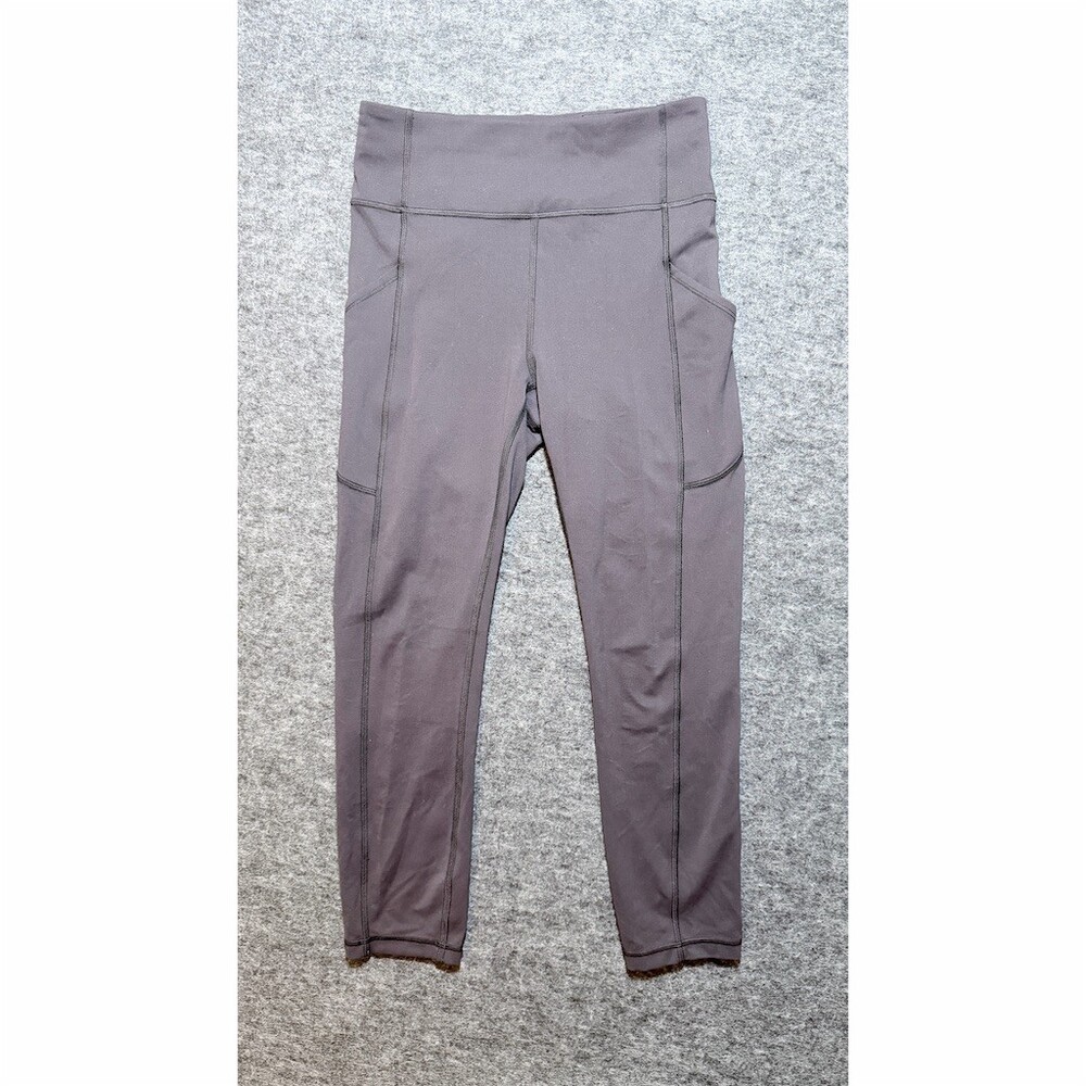 lululemon Leggings Womens Size 6 Black High-Rise Side Pockets Ankle Yoga